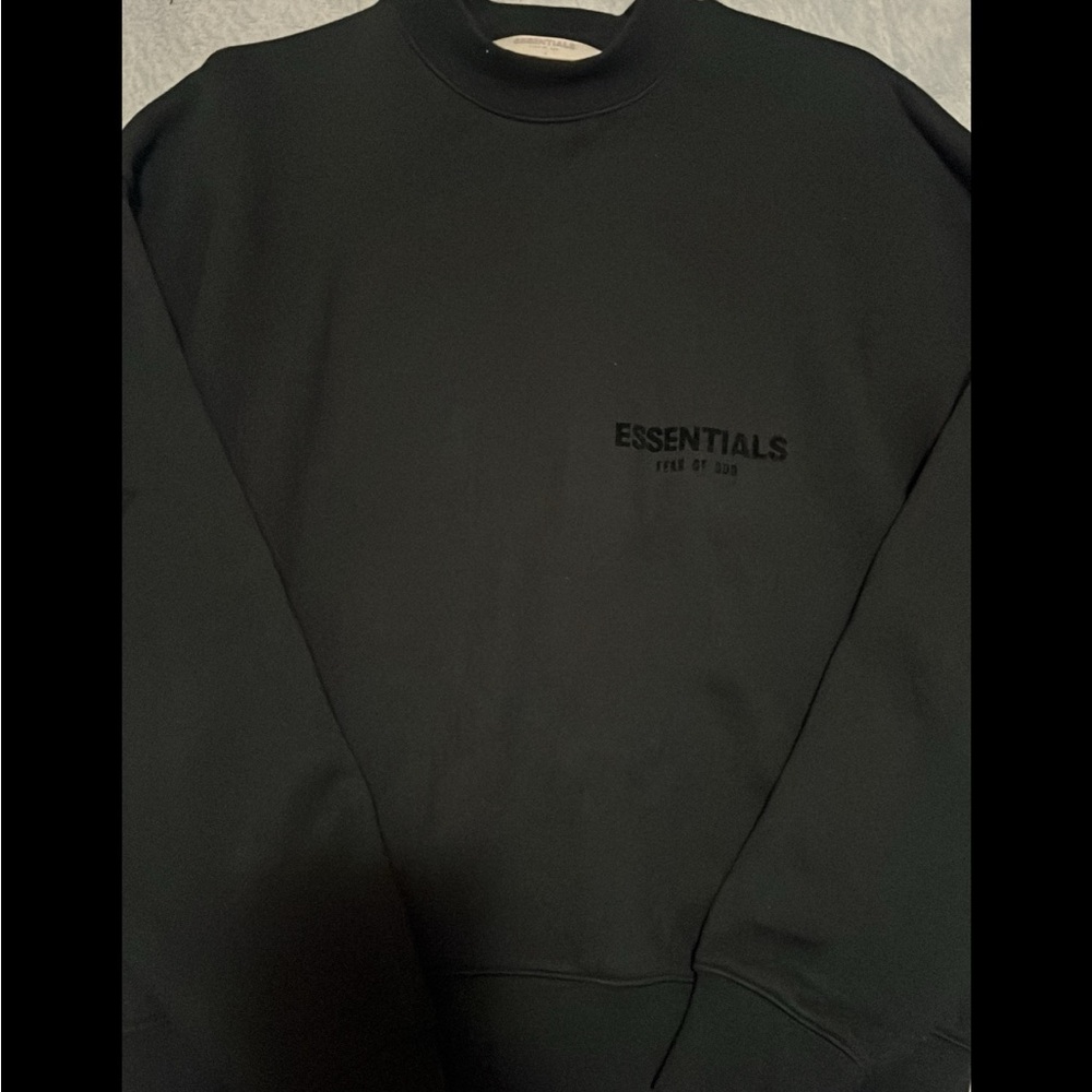 SSENSE black crew neck essential sweatshirt